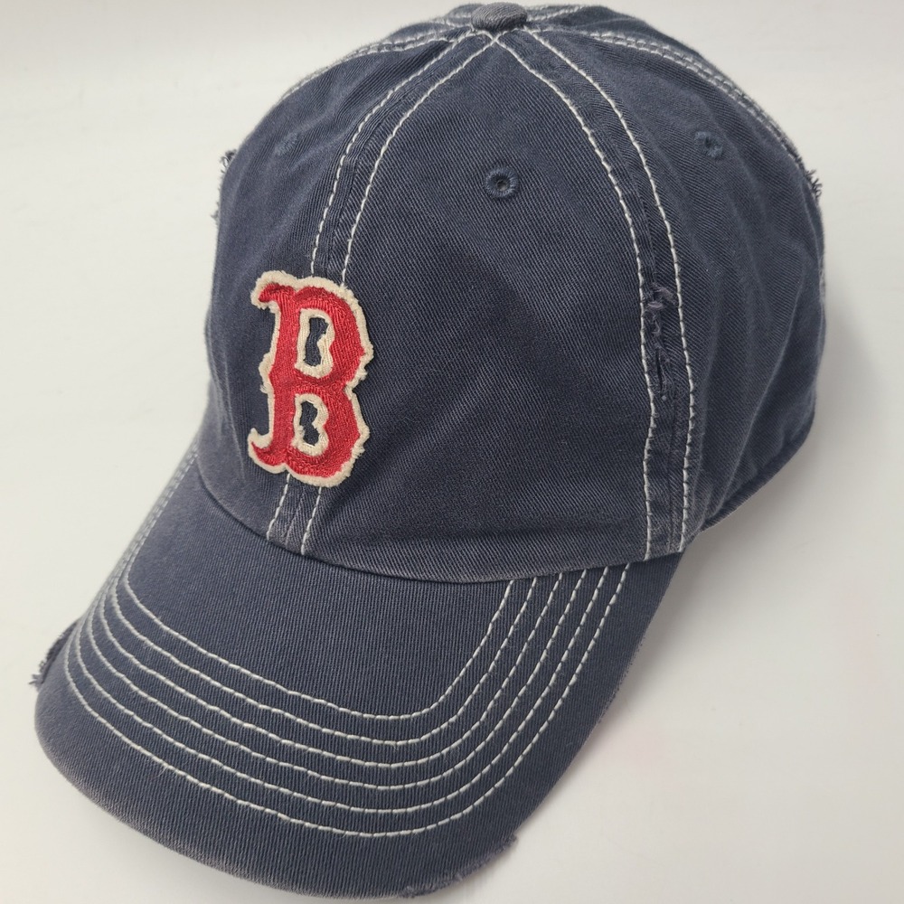 Boston Red Sox Hat Fitted XL Twins Enterprise Franchise Blue Red MLB Distressed